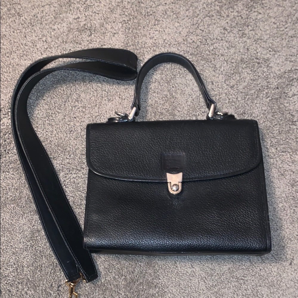 Elegant Black Leather Handbag